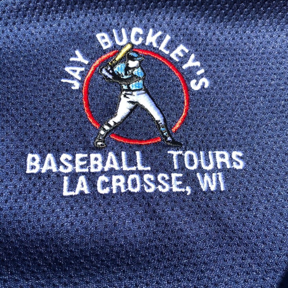 Jay Buckley Lacrosse Wisconsin Nike Baseball Shirt - Picture 3 of 4